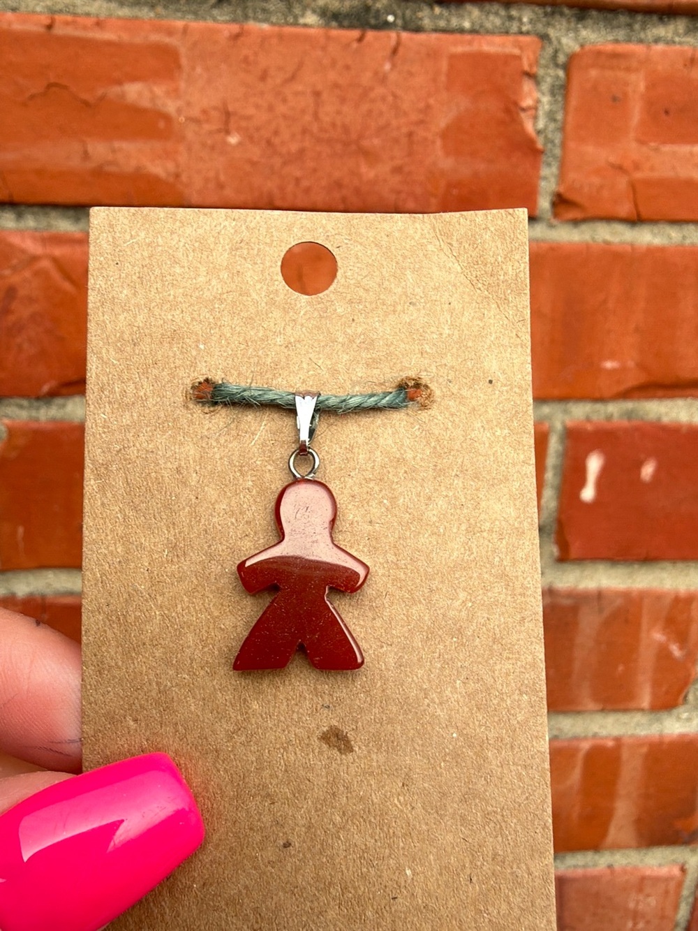 Red jasper Pendant Necklace - Unbranded